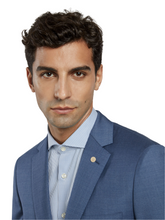 Slim fit twill business suit